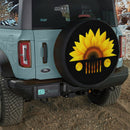 Sunflower Jeep Car Spare Tire Cover