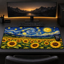 Sunflower Starry Night Desk Mat