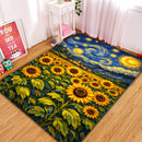 Sunflower Starry Night Rectangular Area Rug