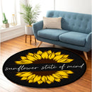 Sunflower State Of Mind Round Rug