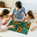 Sunflower Stained Glass Jigsaw Puzzle