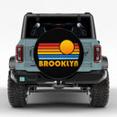 Sunset Retro Brooklyn Car Spare Tire Cover