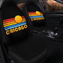 Sunset Retro Chicago Custom Car Seat Covers Decor Protectors