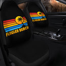 Sunset Retro Flagler Beach Custom Car Seat Covers Decor Protectors