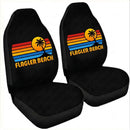 Sunset Retro Flagler Beach Custom Car Seat Covers Decor Protectors