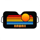 Sunset Retro Hawaii Car Auto Sunshades