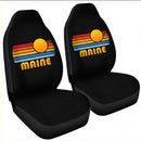 Sunset Retro Maine Custom Car Seat Covers Decor Protectors