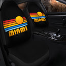 Sunset Retro Miami Custom Car Seat Covers Decor Protectors