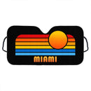 Sunset Retro Miami Car Auto Sunshades