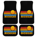 Sunset Retro Michigan Car Floor Mats