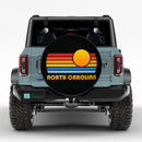 Sunset Retro North Carolina Car Spare Tire Cover