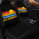 Sunset Retro San Clemente Custom Car Seat Covers Decor Protectors