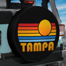 Sunset Retro Tampa Car Spare Tire Cover