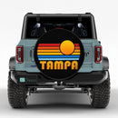 Sunset Retro Tampa Car Spare Tire Cover