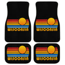 Sunset Retro Wisconsin Car Floor Mats