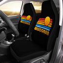 Sunset Retro Wisconsin Custom Car Seat Covers Decor Protectors