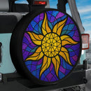 Sun Moon Stained Glass Jeep Car Spare Tire Cover