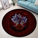 Goku Ultra Instinct Dragon Ball Anime Break Wall Round Rug