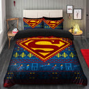 Superman Christmas Bedding Set Duvet Cover And 2 Pillowcases Nearkii