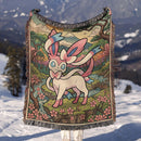 Sylveon Pokemon Japan Style Woven Throw Blanket