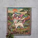 Sylveon Pokemon Japan Style Woven Throw Blanket