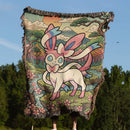 Sylveon Pokemon Japan Style Woven Throw Blanket