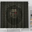 T-800 Terminator Break Wall Shower Curtain