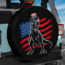T Rex American Flag Car Spare Tire Cover