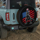 T Rex American Flag Car Spare Tire Cover