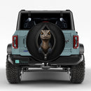 Blue Velociraptor Hiding Car Spare Tire Cover