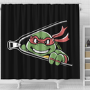 TMNT Ninja Mutant Teenage Red Zip Shower Curtain