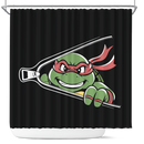 TMNT Ninja Mutant Teenage Red Zip Shower Curtain