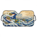 TNMT Ninja Turtle The Great Wave Japan Custom Car Windshield Sunshades