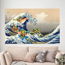 TNMT Ninja Turtle The Great Wave Japan - Living Room - Canvas Wall Art - Print - Wall Decor