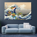 TNMT Ninja Turtle The Great Wave Japan - Living Room - Canvas Wall Art - Print - Wall Decor