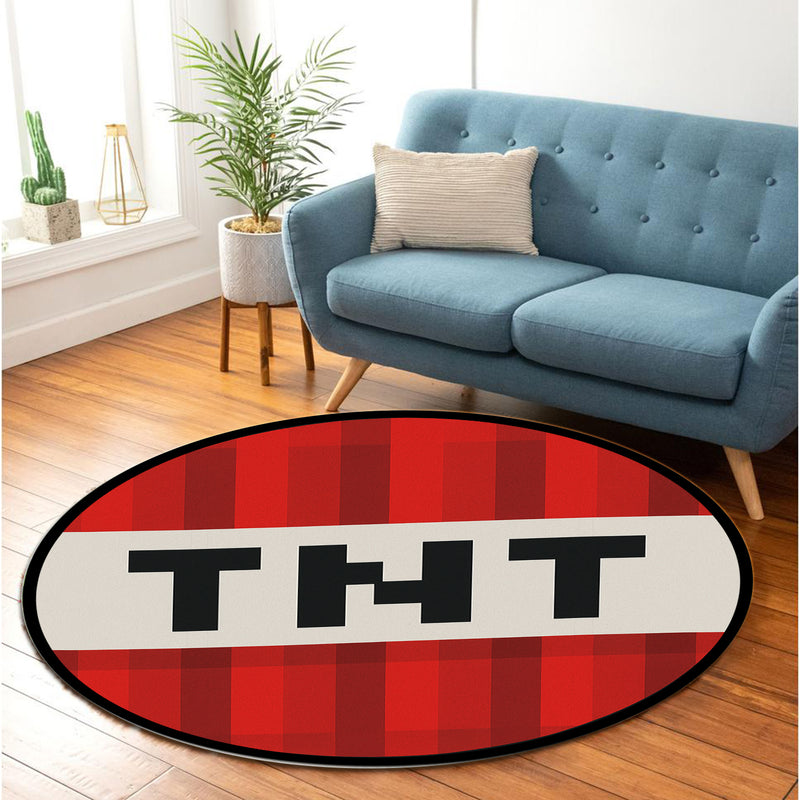 TNT Block Pixel Round Rug