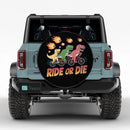 Dinosaurs Funny T-rex Biking Jeep Car Spare Tire Cover