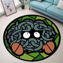 Tangela Pokemon Stained Glass Round Rug