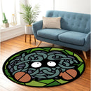 Tangela Pokemon Stained Glass Round Rug