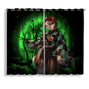 Tanjiro Moonlight Window Curtain