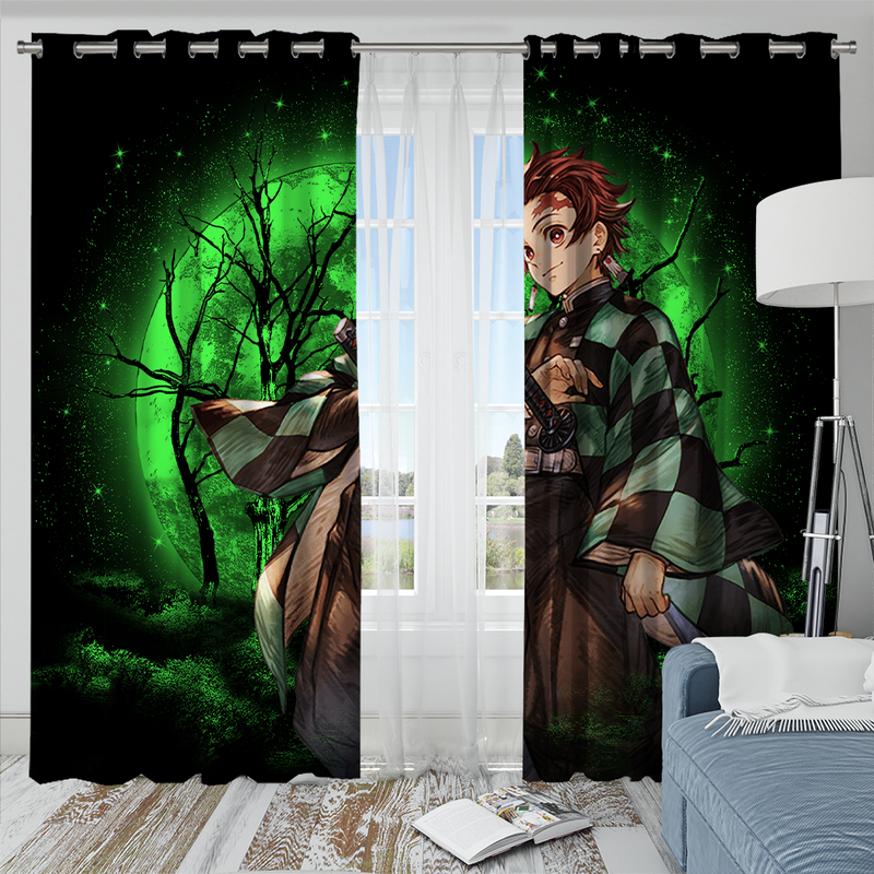 Tanjiro Moonlight Window Curtain