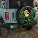 Tanjiro Kamado Demon Slayer Stained Glass Jeep Car Spare Tire Cover
