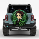 Tanjiro Kamado Demon Slayer Stained Glass Jeep Car Spare Tire Cover