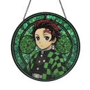 Tanjiro Kamado Demon Stained Glass Suncatcher