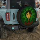Yoga Meditation Mandala Tanjiro Kamado Demon Slayer Stained Glass Jeep Car Spare Tire Cover