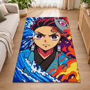 Tanjiro Water And Sun Demon Slayer Rectangular Area Rug