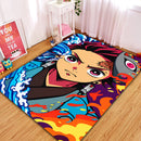 Tanjiro Water And Sun Demon Slayer Rectangular Area Rug