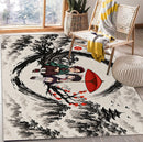 Tanjiro x Kanao Demon Slayer Japan Ink Style Rectangular Area Rug