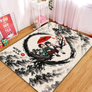 Tanjiro x Kanao Demon Slayer Japan Ink Style Rectangular Area Rug