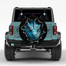 3D Peeking Blue Dragon Hole Car Spare Tire Cover